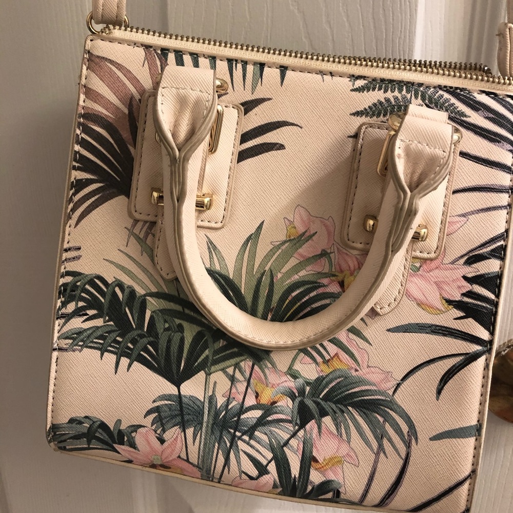 Tropical printed handbag